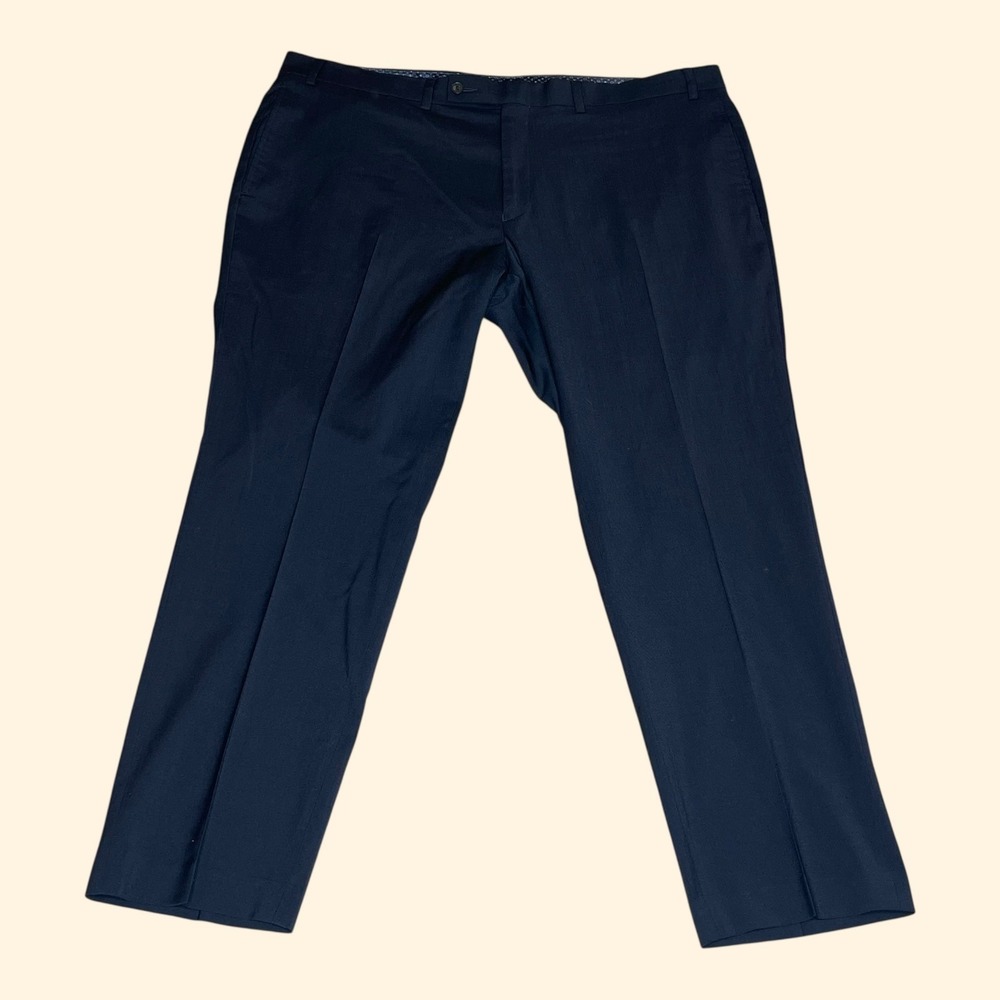 Lauren Ralph Lauren Mens 40x30 Navy Blue High Performance Wool Dress Pants‎